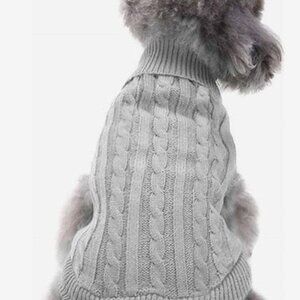 Wondershop, Knitted Warm Light Grey Pet Sweater